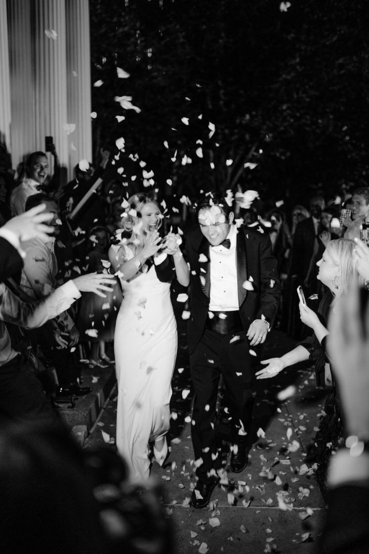 Pop parties blush wedding arts district mansion dallas wedding planner