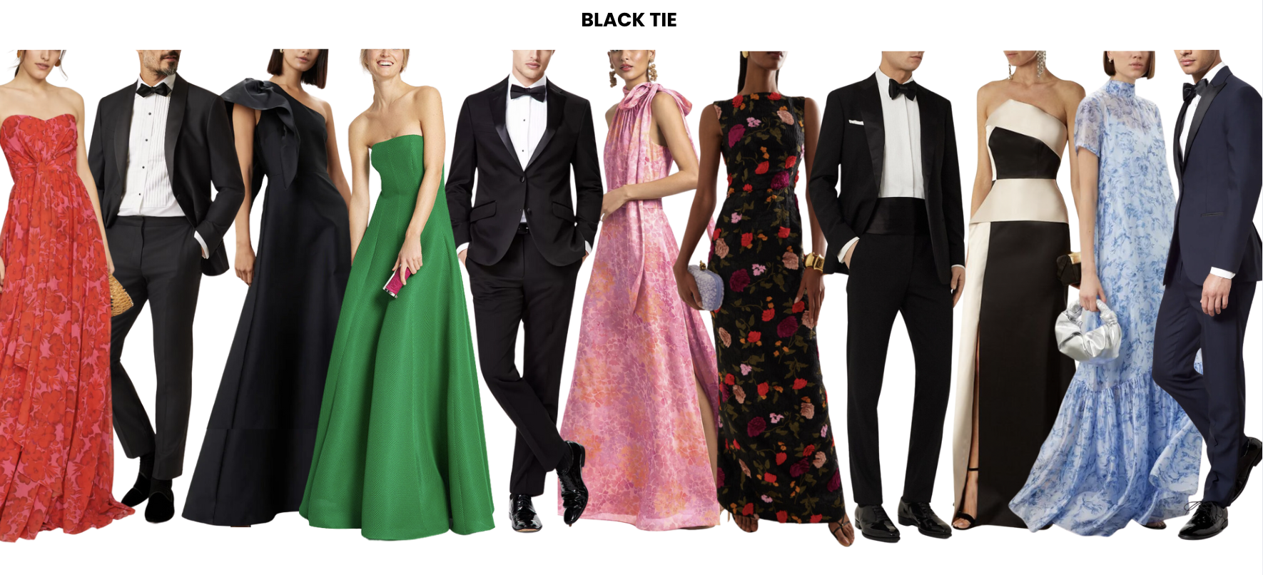 Black tie wedding attire guide