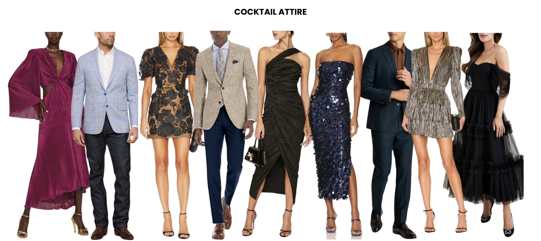 Cocktail wedding attire guide