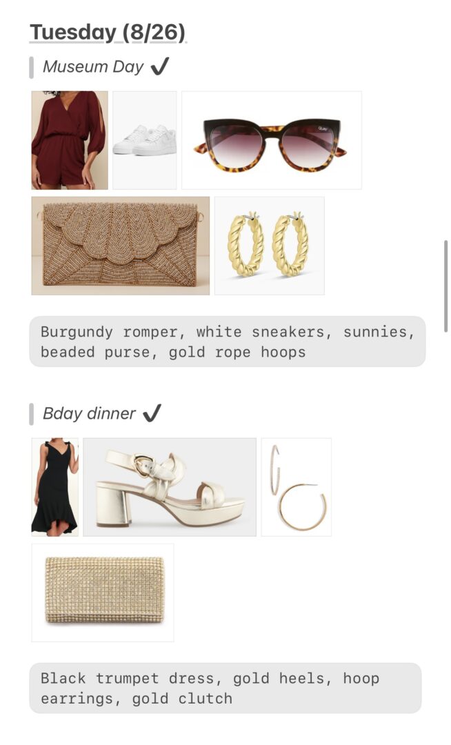 Travel guide and packing checklist