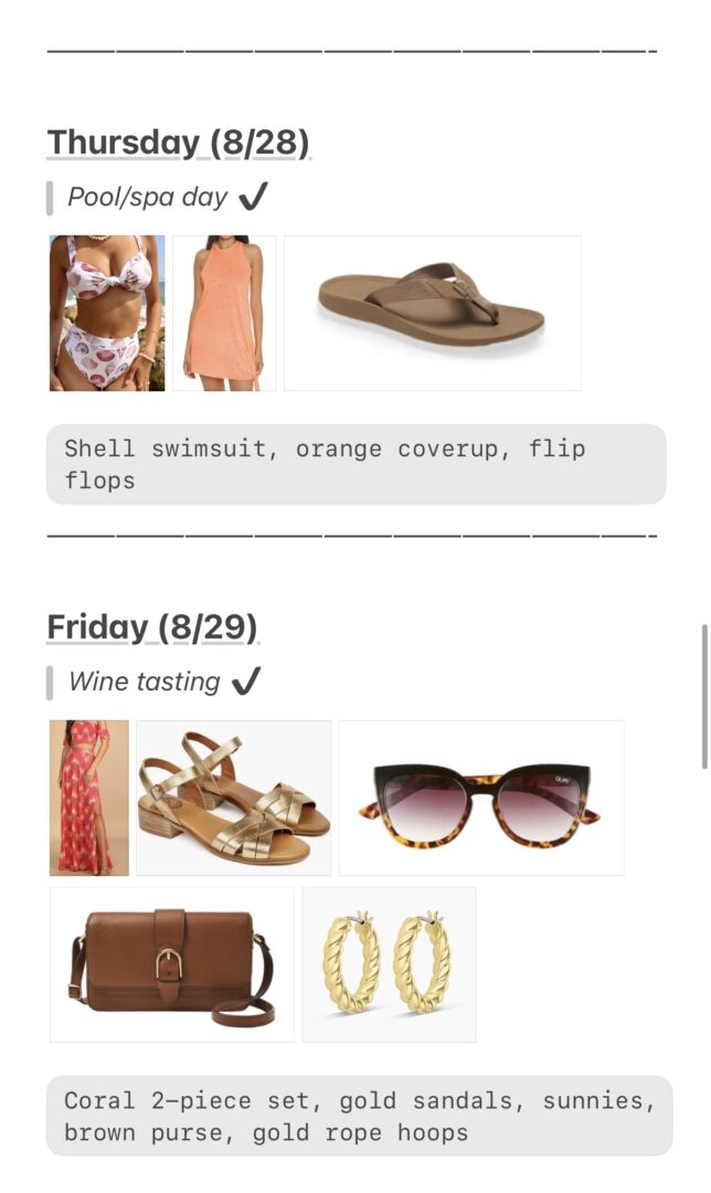 Travel guide and packing checklist